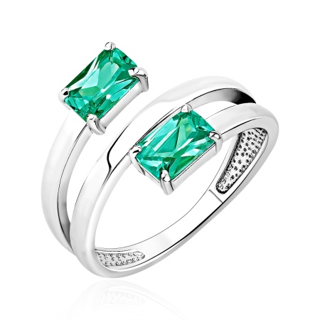 Купить кольцо из серебра с ситаллами в интернет-магазине KRASNOE