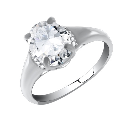 Купить кольцо из серебра с фианитами в интернет-магазине KRASNOE