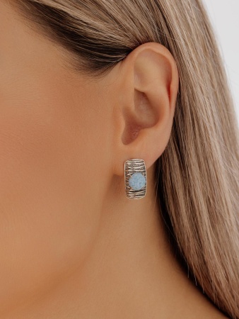 Серьги из серебра с виоланами