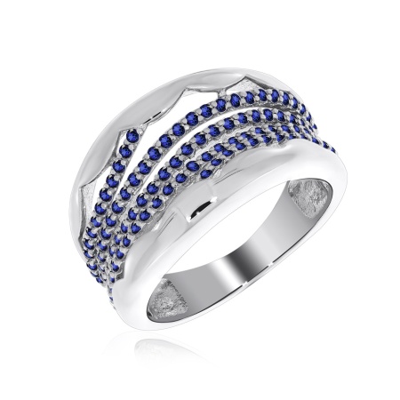 Купить кольцо из серебра с ситаллами в интернет-магазине KRASNOE