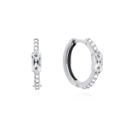 Серьги из серебра с фианитами 2340204987л от KRASNOE, металл Серебро, вставка Фианит