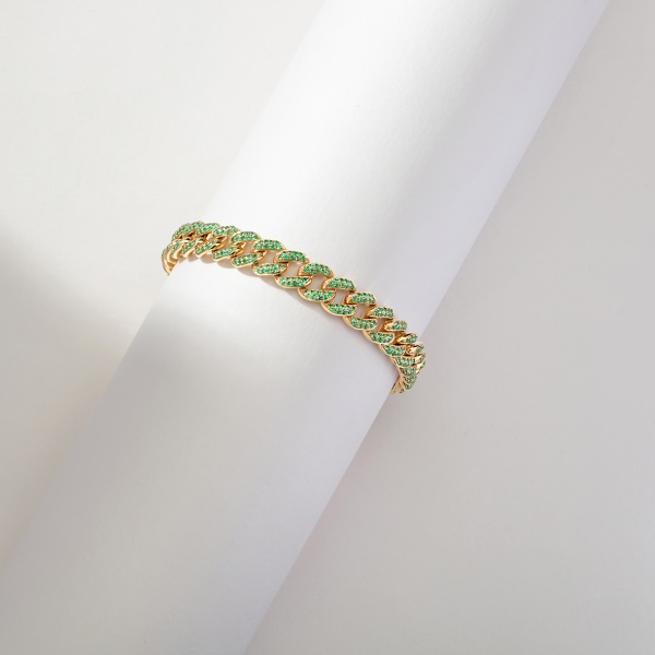 Браслет из золота с изумрудами bright infinity