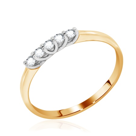 Купить кольцо из золота с фианитами в интернет-магазине KRASNOE