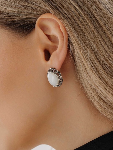 Серьги из серебра с перламутрами в ювелирном интернет-магазине
