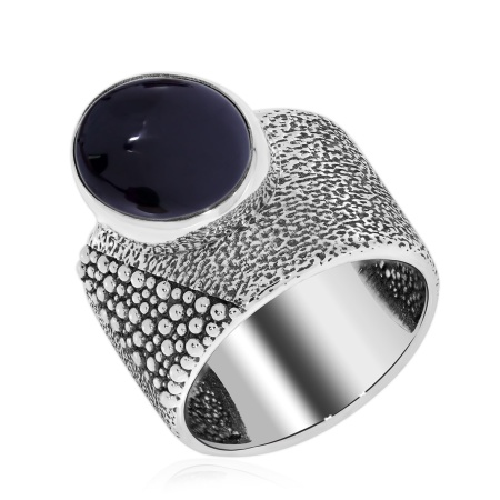 Купить кольцо из серебра с агатом в интернет-магазине KRASNOE