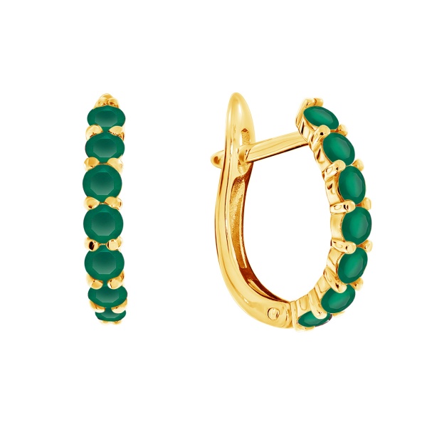 Серьги из серебра с агатами со скидкой