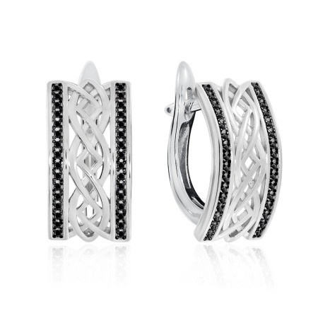 Серьги из серебра с ситаллами 2348881360л-20 от KRASNOE, металл Серебро, вставка Ситалл