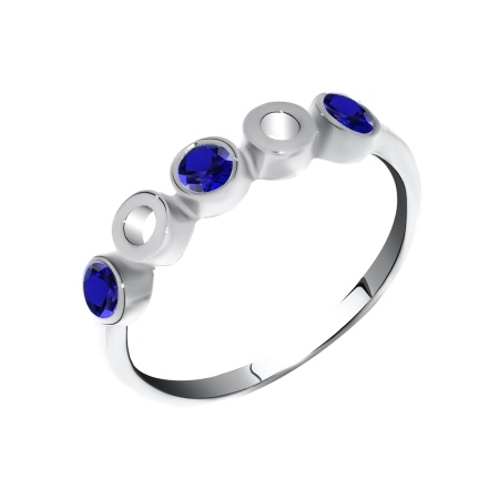 Купить кольцо из серебра с наносапфиром в интернет-магазине KRASNOE