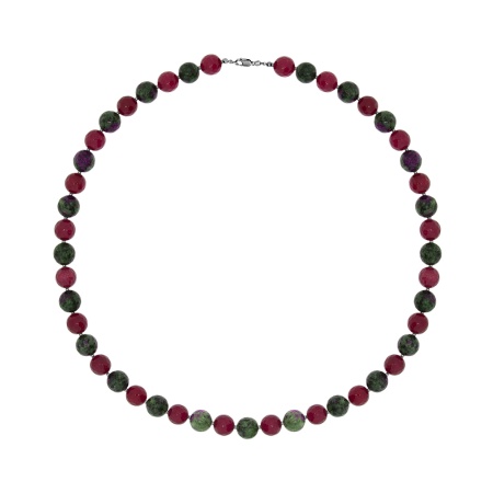 Колье из серебра с агатами и рубин-цоизитами 8340656118-50