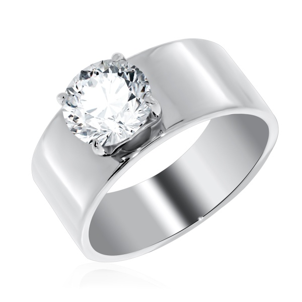 Купить кольцо из серебра с фианитом swarovski в интернет-магазине KRASNOE