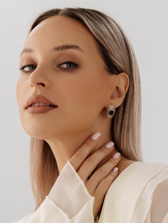 Серьги из серебра с агатами