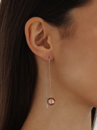 2340240710-6-43 Серьги (Ag 925) 2340240710-6-43 от KRASNOE, металл Серебро, вставка Жемчуг Имитация