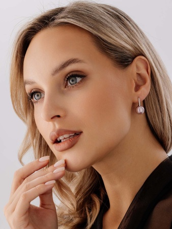 Серьги из серебра с жемчугом