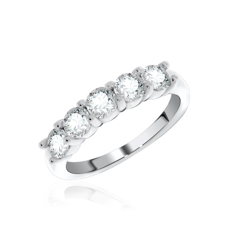 Купить кольцо из серебра с фианитами в интернет-магазине KRASNOE