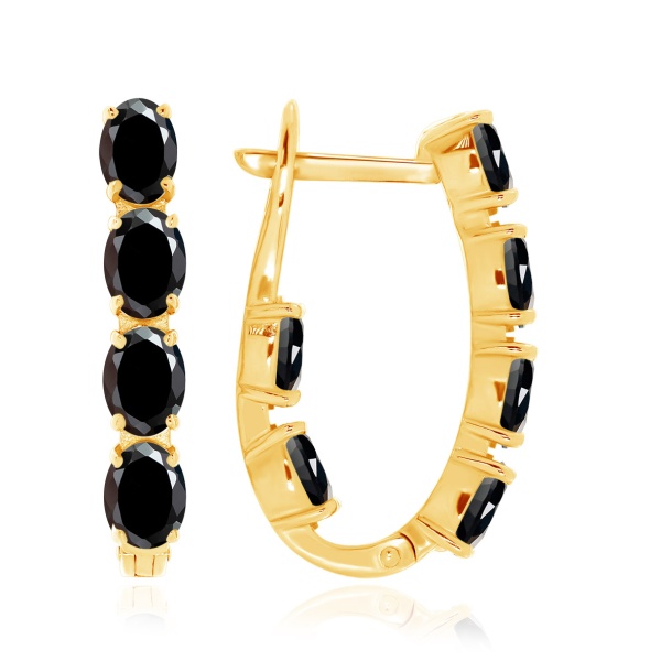 Серьги из серебра с турмалинами 2320081182-20 от KRASNOE, металл Серебро, вставка Турмалин