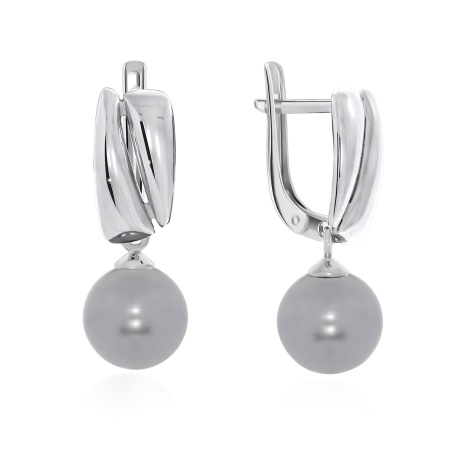 Серьги из серебра с жемчугом 2340240898-1-21 от KRASNOE, металл Серебро, вставка Жемчуг Имитация