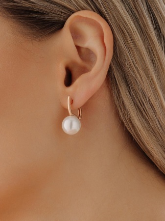 Серьги из серебра с жемчугом со скидкой