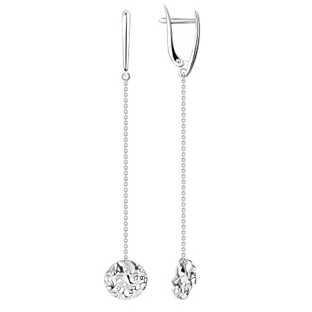 Серьги из серебра без вставок