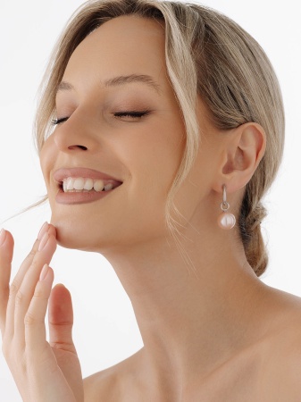 Серьги из серебра с жемчугом