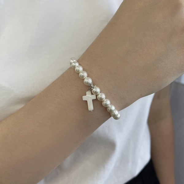 Купить браслет из серебра с жемчугом