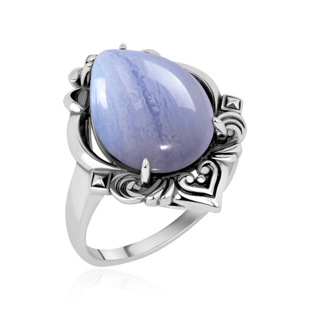 Купить кольцо из серебра с агатом в интернет-магазине KRASNOE