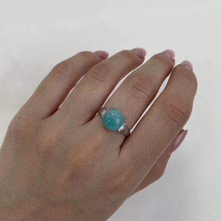 Купить кольцо из серебра с амазонитом в интернет-магазине KRASNOE