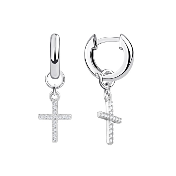 Серьги из серебра с фианитами в ювелирном интернет-магазине