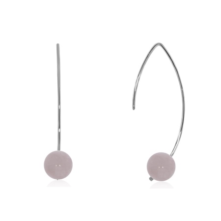 Серьги из серебра с кварцем 2340101063-30 от KRASNOE, металл Серебро, вставка Кварц