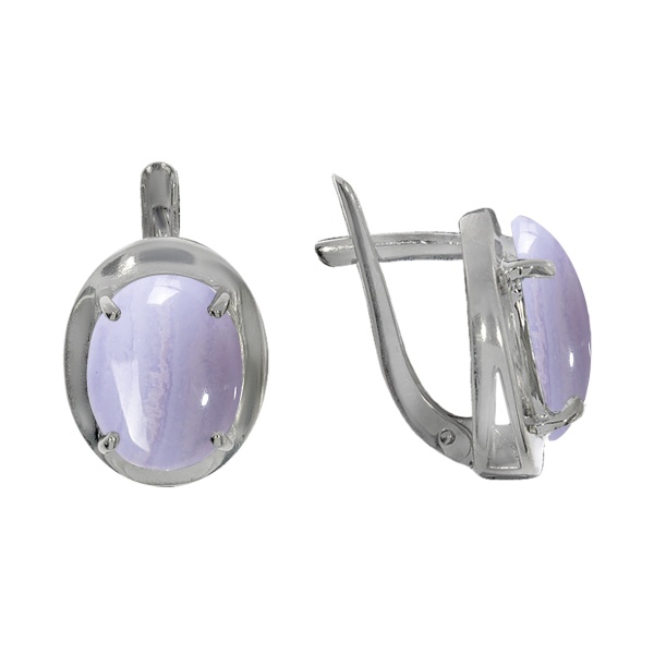 Серьги из серебра с агатами 2340390029-84 от KRASNOE, металл Серебро, вставка Агат