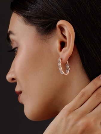 Серьги из серебра с топазами