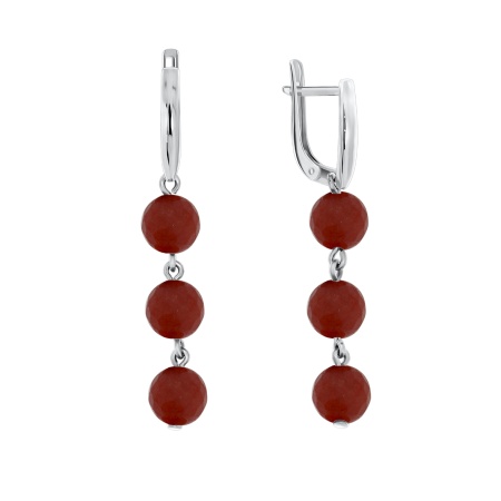 Серьги из серебра с агатом