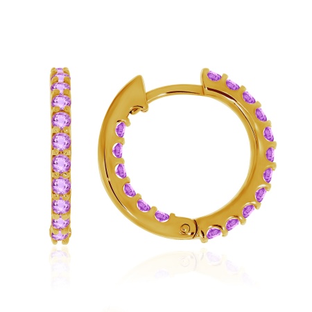 Серьги из серебра с аметист со скидкой