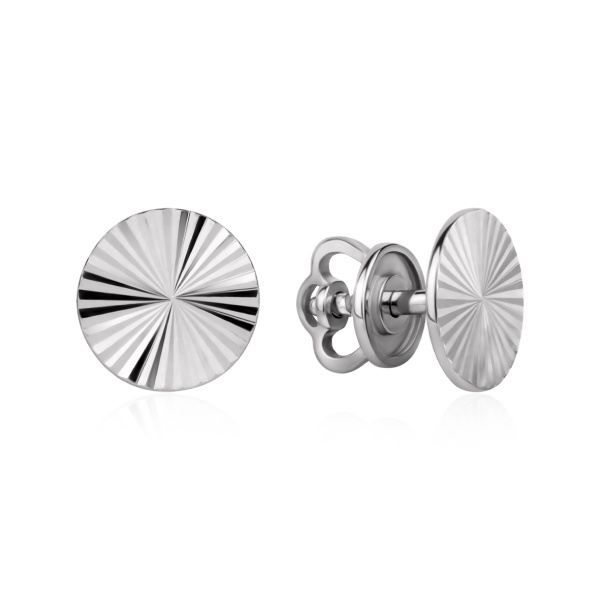 Пусеты из серебра без вставок в ювелирном интернет-магазине