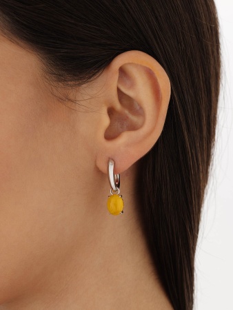 Серьги из серебра с агатами 2340390901-50 от KRASNOE, металл Серебро, вставка Агат