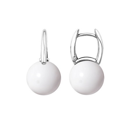 Серьги из серебра с белыми кристаллами 2340294318-10 от KRASNOE, металл Серебро, вставка 