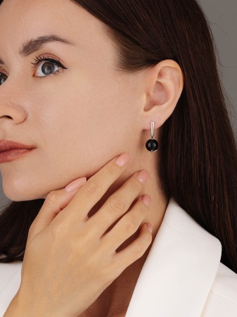 Серьги из серебра с агатами 2340390307-2-20 от KRASNOE, металл Серебро, вставка Агат ледяной