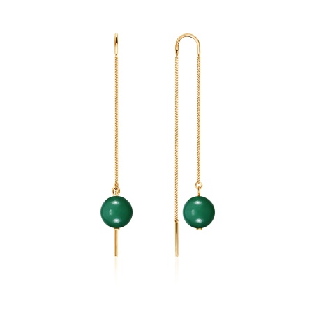 Серьги из серебра с агатами