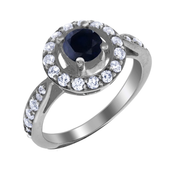 Кольцо из серебра с корундом со скидкой