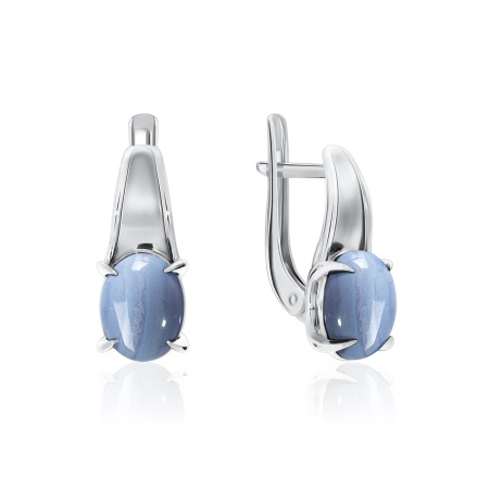 Серьги из серебра с агатами