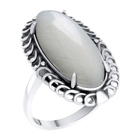 Купить кольцо из серебра с перламутром в интернет-магазине KRASNOE