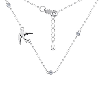 Колье из серебра с фианитами