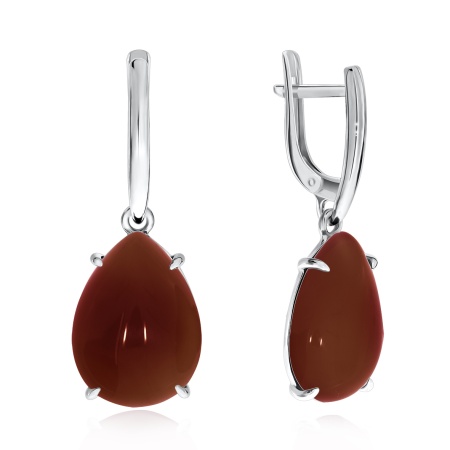 Серьги из серебра с агатом 2340390500-31 от KRASNOE, металл Серебро, вставка Агат