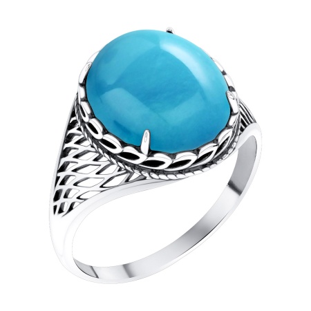 Купить кольцо из серебра с бирюзой в интернет-магазине KRASNOE